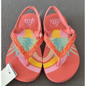 Reef Girls Little Lil Stargazer Sandal flip Flop Size 9 Toddler Kids Pink New